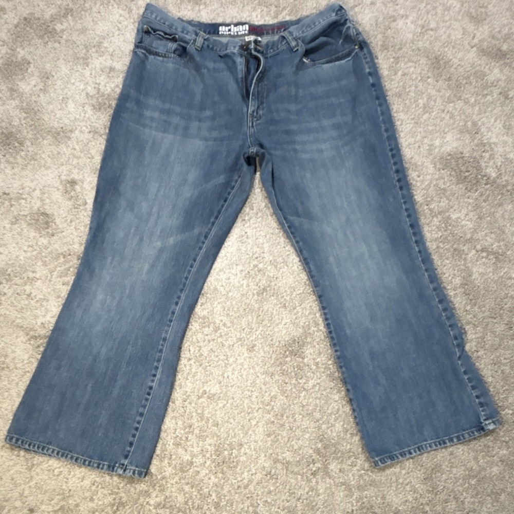 Urban Pipeline Men's Relaxed Fit Bootcut Blue Denim Jeans‎ Medium Wash 5-Pocket